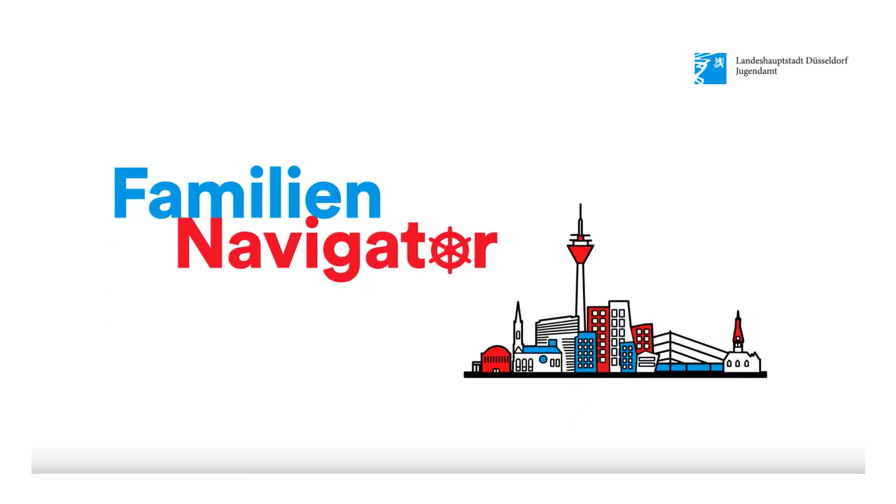 Titelbild Familien-Navigator für den Erklärfilm, Landeshauptstadt Düsseldorf