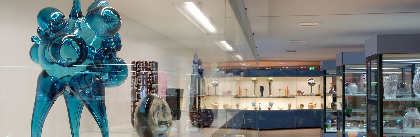 Blick in das Glasmuseum Hentrich im Museum Kunstpalast