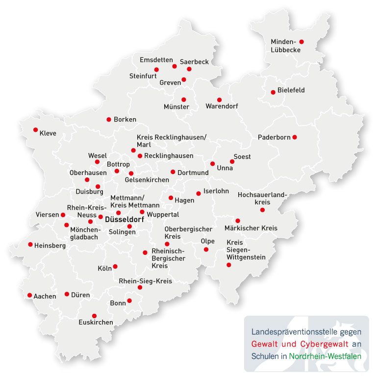 nrw karte mit städten Nrw Karte Ubersicht Landeshauptstadt Dusseldorf nrw karte mit städten