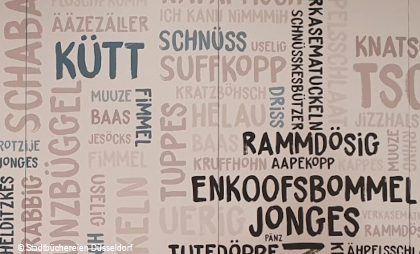 Wortwolke mit Worten in Düsseldorfer Mundart