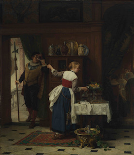 Der Liebesdienst oder Le Verre du Vin, 1870, Öl auf Leinwand (Privatbesitz, Düsseldorf. Foto: C. Wucherpfennig)
