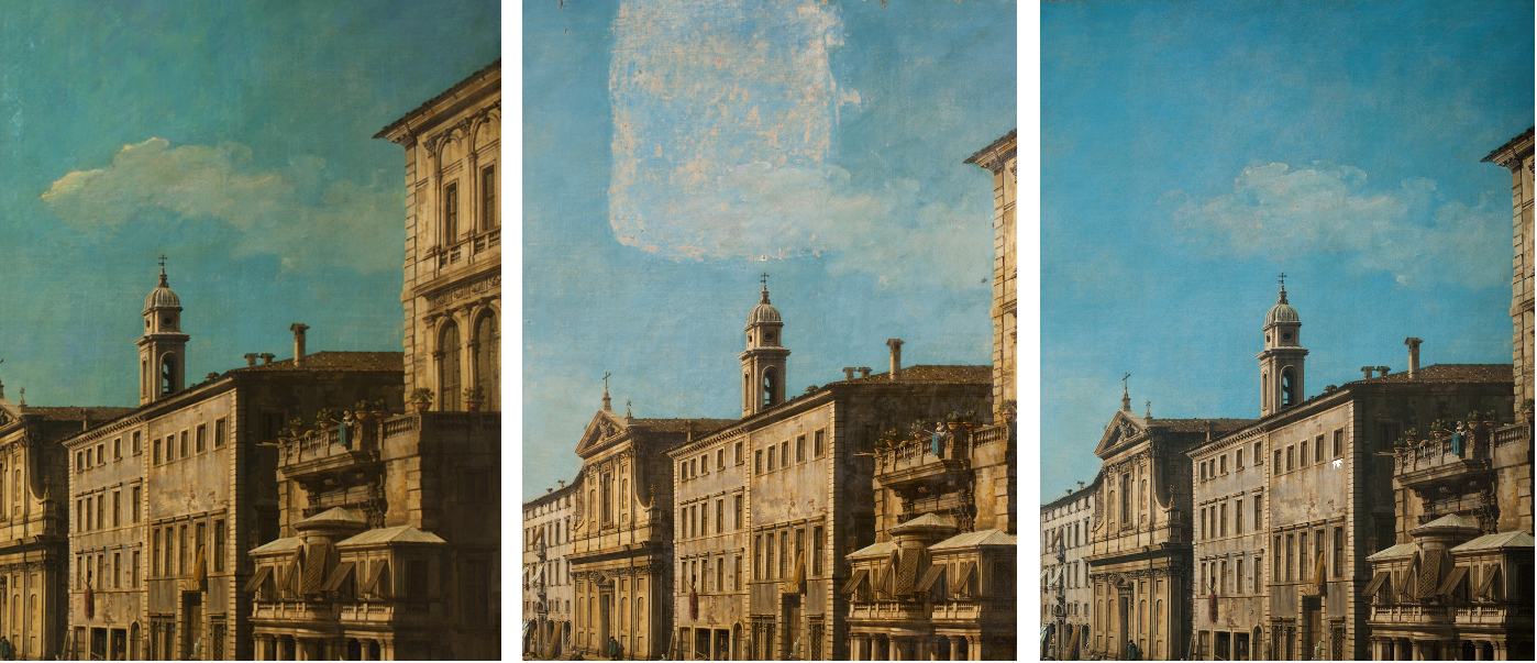 Bernardo Bellotto, "Ansicht der Via di Ripetta in Rom", Museum Kunstpalast