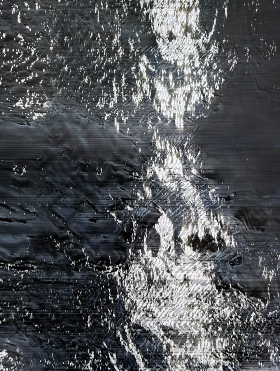 New Cities, 2026 (Detail), Tusche auf Pigment Print, ca. 160 cm x 120 cm, Anna Vogel, Courtesy COSAR, Düsseldorf
