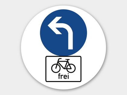 Radfahrer dürfen hier rechts abbiegen und geradeaus fahren