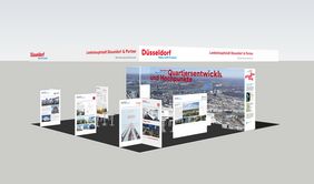 Die polis Convention wird in diesem Jahr erstmals digital stattfinden: Die Wirtschaftsförderung und die Stadtplanung der Landeshauptstadt Düsseldorf nehmen am 13. und 14. August gemeinsam mit 13 Partnern an diesem neuen Messeformat teil. Grafik: Landeshauptstadt Düsseldorf