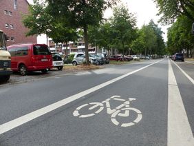 Der neue Radweg auf dem Hellweg ist Teil des Radhauptnetzes. Foto: Amt für Verkehrsmanagement