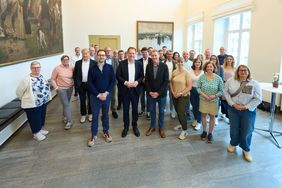 Oberbürgermeister Dr. Stephan Keller hat am Freitag, 12. Juni 2026, eine Delegation der BIS im Jan-Wellem-Saal des Rathauses empfangen. Foto: LHD/Claus Langer