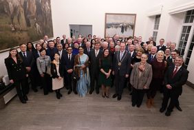 Rund 85 Vertreterinnen und Vertreter des Konsularischen Korps kamen am Donnerstag, 25. Januar, zum Neujahrsempfang von Oberbürgermeister Dr. Stephan Keller in das Düsseldorfer Rathaus; Fotos: Young