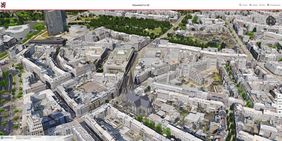 Das digitale Stadtmodell "Düsseldorf in 3D" wird aktuell um weitere Funktionen ergänzt. Foto: Vermessungs- und Katasteramt