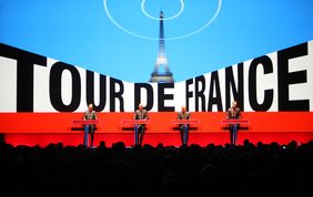 KRAFTWERK 3-D Open Air Konzert zum Start der Tour de France in Düsseldorf. Copyright: PHOTO + WORLDWIDE 2015 © by PETER BOETTCHER - www.PETERBOETTCHER.de - ALL PHOTOGRAPHS ARE COPYRIGHTED AND MAY NOT BE REPRODUCED IN ANY FORM, STORED, OR MANIPULATED WIT