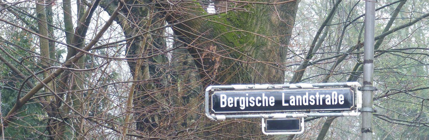 Straßenschild Bergische Landstraße © Amt fur Verkehrsmarketing