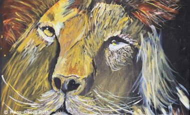Gemälde von einem Löwen