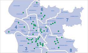 Übersichtsskarte Düsseldorf
