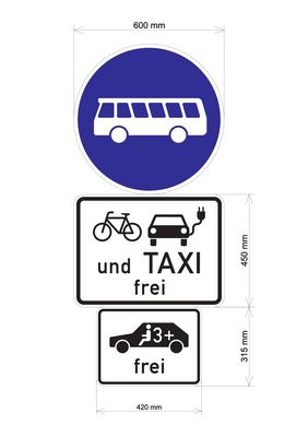 Mit diesem Verkehrszeichen wird die Umweltspur gekennzeichnet