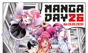 Plakat mit Mangafiguren und der Schrift Manga Day 2026