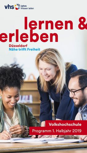 Titelbild des neuen VHS-Programms für das erste Halbjahr 2019. Foto: Landeshauptstadt Düsseldorf/iStock