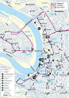 Besucherkarte für die 2. Etappe des Grand Départ Düsseldorf 2017