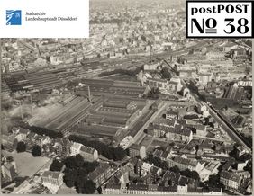 1955: Das Gebiet zwischen Eller Straße mit dem Oberbilker Stahlwerk, Hauptbahnhof, Kölner Straße (teilweise bis Erkrather Straße)