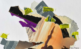 Abstrakte Darstellung von der Künstlerin Ausstellung Gabi Fitzner