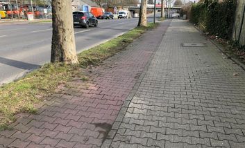 Bild von altem Bestandsradweg im Seitenraum
