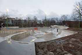 Richtfest Skatepark Eller. Foto: Uwe Schaffmeister
