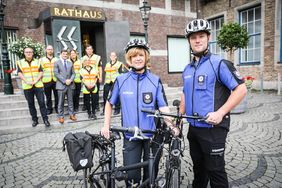 Fahrradstaffel der Verkehrsüberwachung im Einsatz