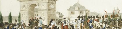 1811 | Einzug Napoleons. Aquarell von Johann Petersen.