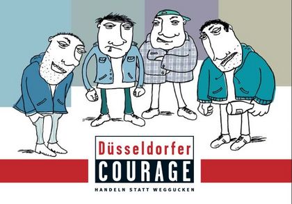 Comiczeichnung zur Düsseldorfer Courage