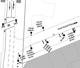 Beispielausschnitt aus dem Verkehrskataster
