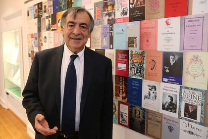 Prof. Dr. Leoluca Orlando im Rahmen der Pressekonferenz im Heinrich-Heine-Institut 2018 © Landeshauptstadt Düsseldorf/David Young
