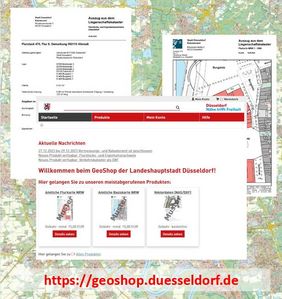 Produktübersicht im GeoShop. Foto: Vermessungs- und Katasteramt