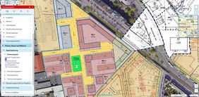 "Düsseldorf Maps" mit Themenkarte zum Bau- und Planungsrecht: Mosaik neuer und alter Bebauungspläne