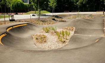 Neue Pumptrackanlage in der Freizeitanlage Heerdt