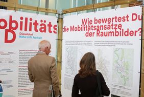In Düsseldorf werden Verkehr und Stadtentwicklung gemeinsam gedacht: Die großen gesamtstädtischen Konzepte der Zukunft – der Mobilitätsplan D und das Raumwerk D - werden deshalb in einem gemeinsamen Prozess erarbeitet; Foto: Lammert