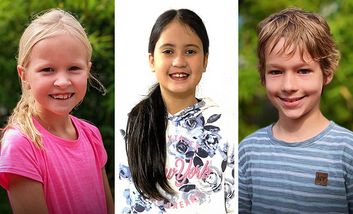 Foto der drei Gewinner*innen der Montessori GS für das Kinderparlament