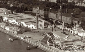 Alte Aufnahme der Rheinpromenade