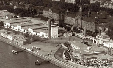 Alte Aufnahme der Rheinpromenade