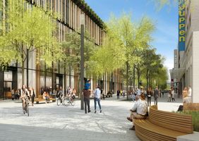 Blick auf die Schadowstraße, wie sie in Zukunft aussehen wird. Grafik: FSWLA Landschaftsarchitektur GmbH