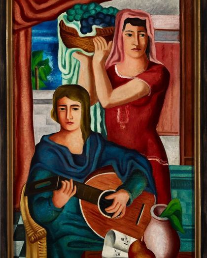 Zwei Frauen, Künstler: Franz Monjau, 1929, Stadtmuseum B 810