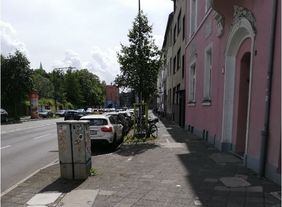 Foto vom Bestandsradweg im Seitenraum