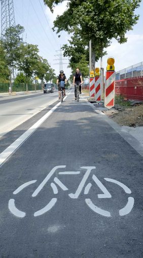 Neuer Radweg Oerschbachstraße
