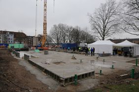 Wo heute noch eine Baustelle ist, wird im Sommer 2022 die neue Jugendverkehrsschule stehen. Foto: Ingo Lammert