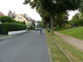 Auf der Gutenbergstraße wird ein 150 Meter langer, sanierungsbedürftiger Fahrbahnabschnitt im Vollausbau erneuert. Dort entsteht eine Fahrradstraße. © Amt für Verkehrsmanagement