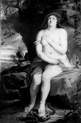 "Die büßende Maria Magdalena" Teilkopie nach Peter Paul Rubens, schwarz-weiß Abbildung; Foto: Kunstpalast