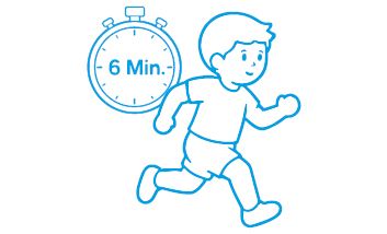 Lauf über 6 Minuten