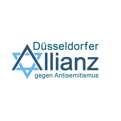 Loko der allianz gegen Antisemitismus in verschiedenen Blautönen