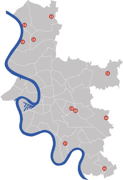Standorte der Löschgruppen