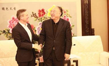 Oberbürgermeister Geisel und Oberbürgermeister Huang Qifan