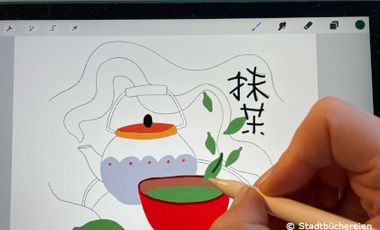 Foto vom digitalen Zeichnen mit Procreate