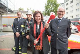 Aus Anlass des 10-jährigen Bestehens des Feuerwehr-Skyruns veranstaltet die Feuerwehrsportvereinigung Düsseldorf eine Woche vor dem Himmelslauf ein großes Sport- und Eventfest - die 1. Firefighter-Challenge Düsseldorf. Foto: Uwe Schaffmeister